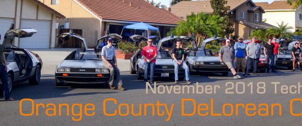 Orange County DeLorean Club November 2018 Tech Day | OCDeLoreans.com